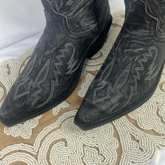 Laredo Black Sanded Western Boots - Picture 10 of 15